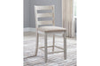 Skempton White/Light Brown Counter Height Bar Stool (Set of 2) - D394-124 - Gate Furniture