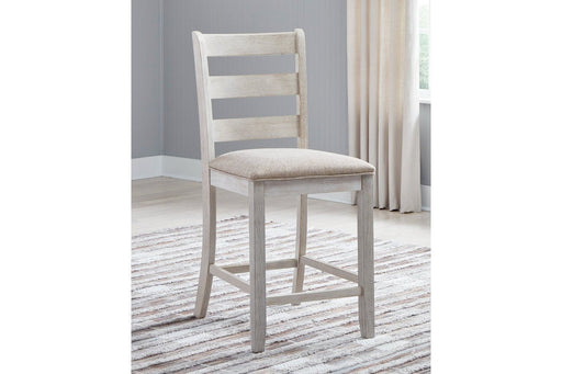 Skempton White/Light Brown Counter Height Bar Stool (Set of 2) - D394-124 - Gate Furniture