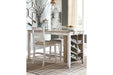 Skempton White/Light Brown Counter Height Dining Table - D394-32 - Gate Furniture