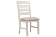 Skempton White/Light Brown Dining Chair (Set of 2) - D394-01 - Gate Furniture