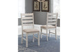 Skempton White/Light Brown Dining Chair (Set of 2) - D394-01 - Gate Furniture