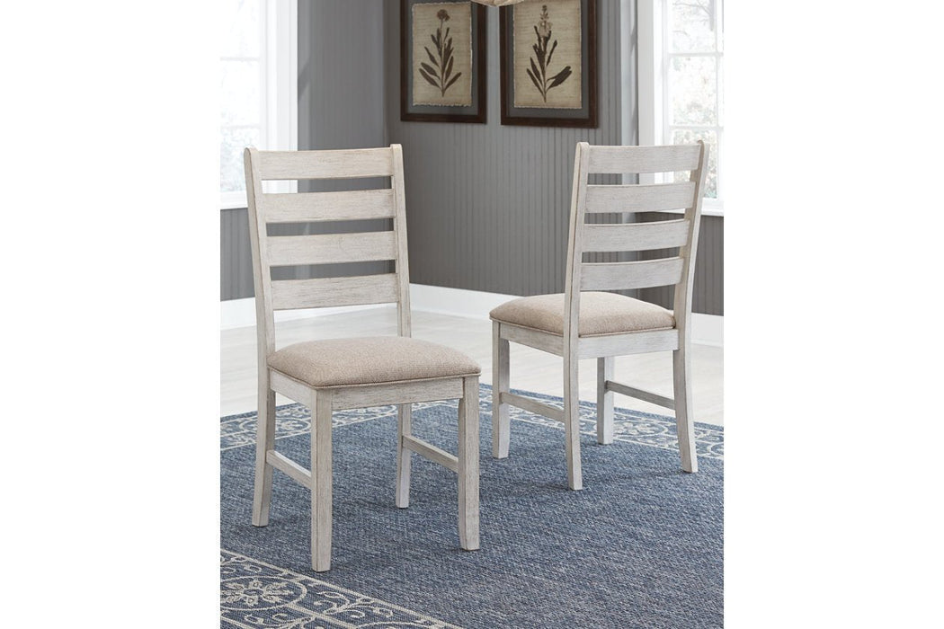 Skempton White/Light Brown Dining Chair (Set of 2) - D394-01 - Gate Furniture