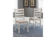 Skempton White/Light Brown Dining Chair (Set of 2) - D394-01 - Gate Furniture