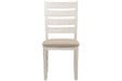 Skempton White/Light Brown Dining Chair (Set of 2) - D394-01 - Gate Furniture