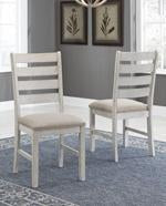Skempton White/Light Brown Dining Chair (Set of 2) - D394-01 - Gate Furniture