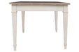 Skempton White/Light Brown Dining Table - D394-25 - Gate Furniture