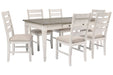 Skempton White/Light Brown Dining Table - D394-25 - Gate Furniture