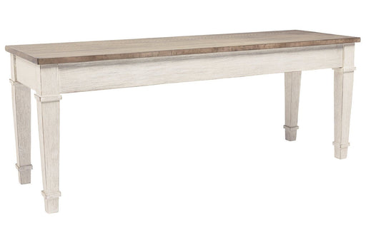 Skempton White/Light Brown Storage Bench - D394-00 - Gate Furniture