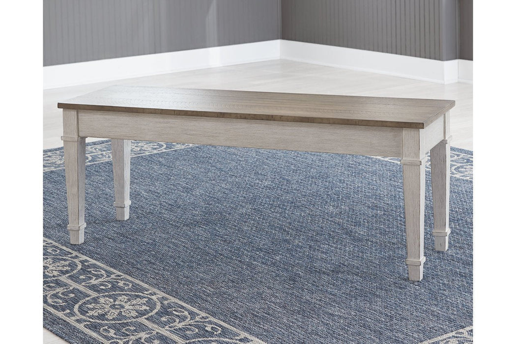 Skempton White/Light Brown Storage Bench - D394-00 - Gate Furniture