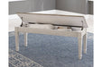 Skempton White/Light Brown Storage Bench - D394-00 - Gate Furniture