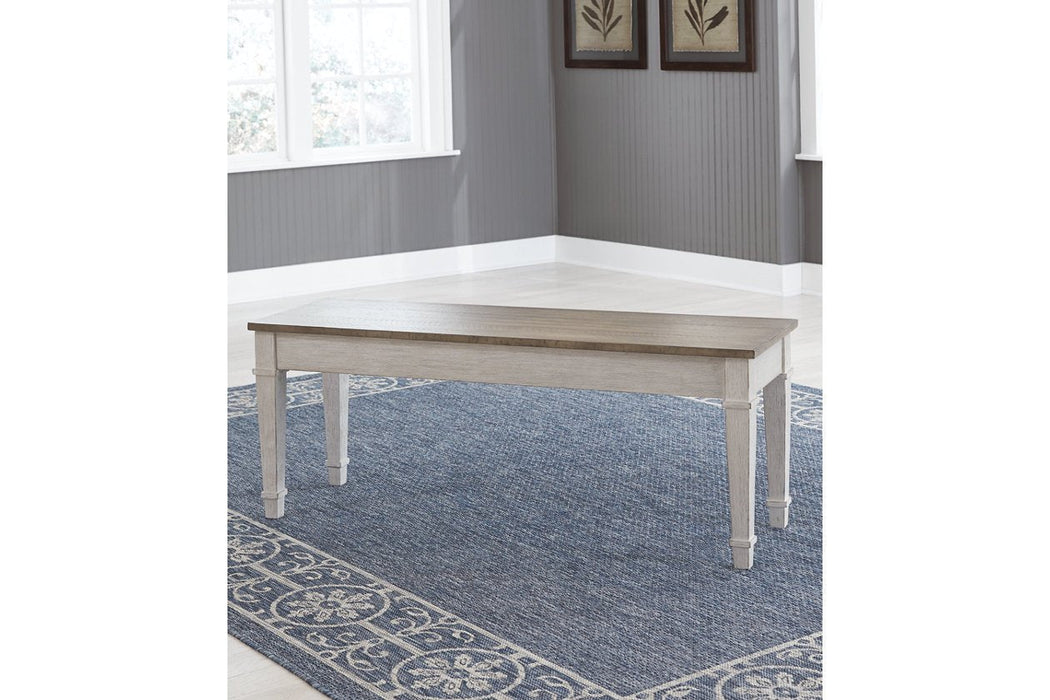 Skempton White/Light Brown Storage Bench - D394-00 - Gate Furniture