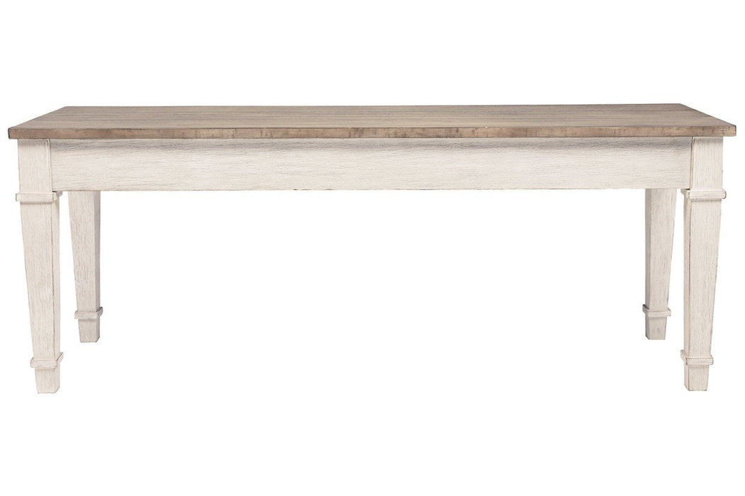 Skempton White/Light Brown Storage Bench - D394-00 - Gate Furniture