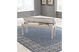 Skempton White/Light Brown Storage Bench - D394-00 - Gate Furniture
