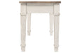 Skempton White/Light Brown Storage Bench - D394-00 - Gate Furniture