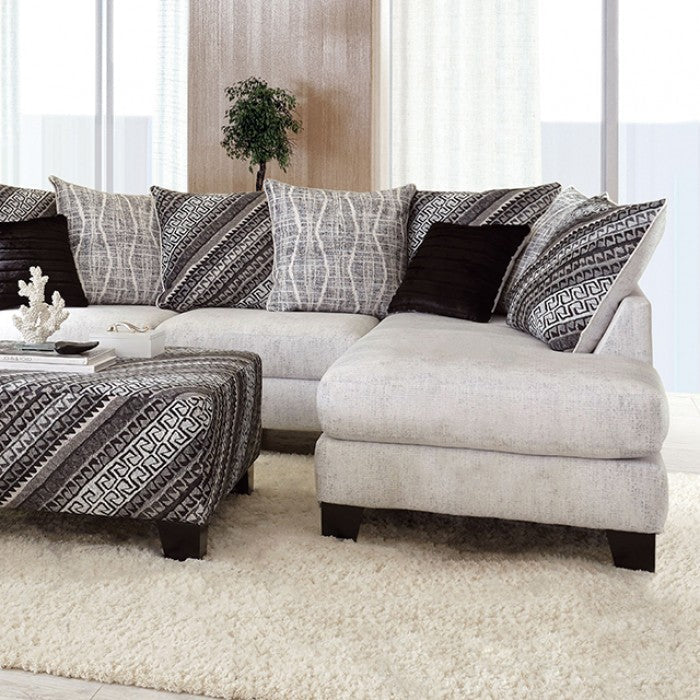 EIMEAR White/Black Sectional