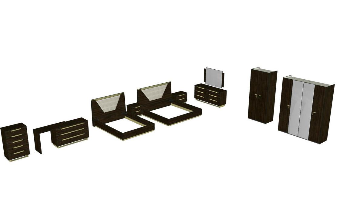 Smart Bedroom Walnut Set - Gate Furniture
