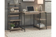 Soho Light Brown/Gunmetal Home Office Desk and Shelf - Z1411838 - Gate Furniture