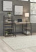 Soho Light Brown/Gunmetal Home Office Desk and Shelf - Z1411838 - Gate Furniture