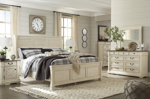 [SPECIAL] Bolanburg Antique White Louvered Panel Bedroom Set - Gate Furniture