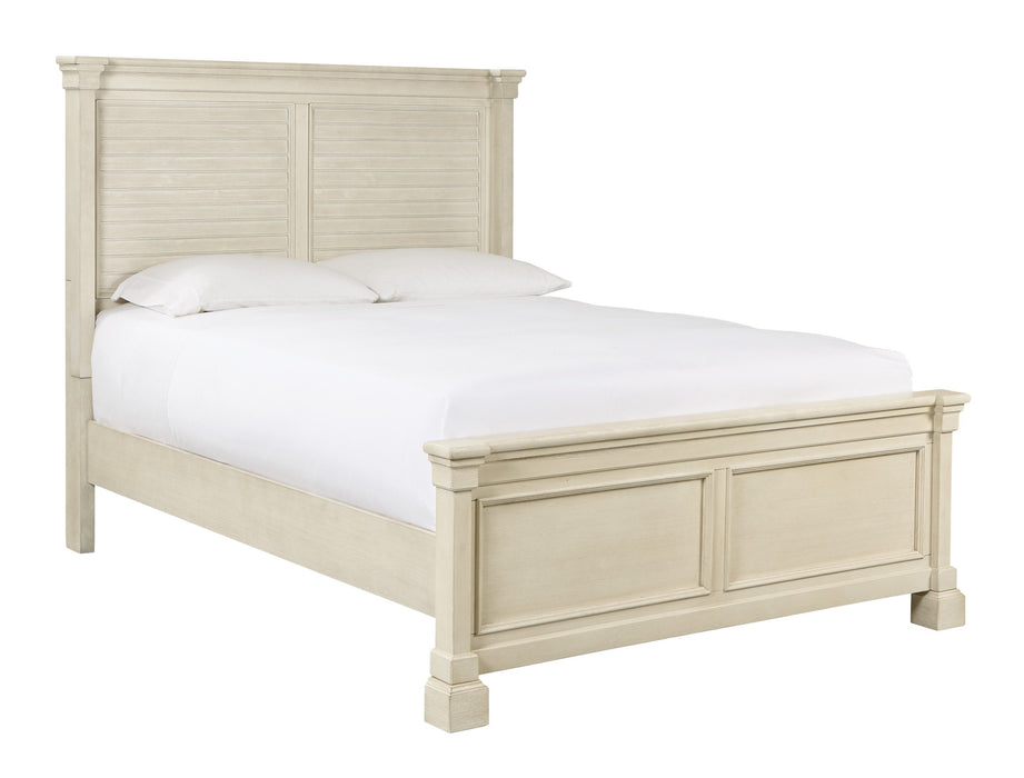 [SPECIAL] Bolanburg Antique White Queen Louvered Panel Bed - Gate Furniture