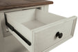 [SPECIAL] Bolanburg Two-tone Chairside End Table with USB Ports & Outlets - T637-7 - Gate Furniture