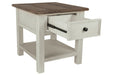 [SPECIAL] Bolanburg Two-tone Chairside End Table with USB Ports & Outlets - T637-7 - Gate Furniture