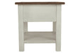 [SPECIAL] Bolanburg Two-tone Chairside End Table with USB Ports & Outlets - T637-7 - Gate Furniture