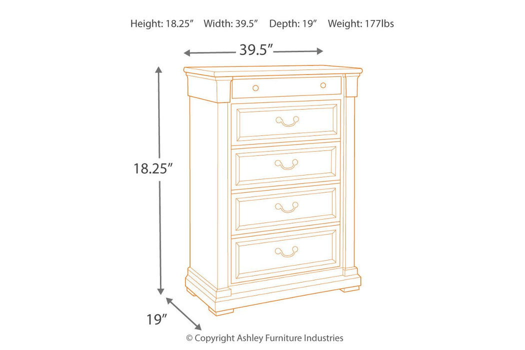 [SPECIAL] Bolanburg Two-tone Chest of Drawers - B647-146 - Gate Furniture