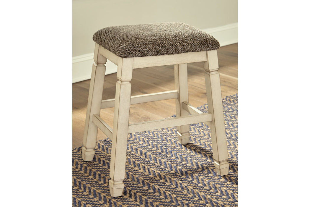 [SPECIAL] Bolanburg Two-tone Counter Height Bar Stool (Set of 2) - D647-024 - Gate Furniture