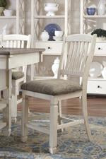 [SPECIAL] Bolanburg Two-tone Counter Height Bar Stool (Set of 2) - D647-124 - Gate Furniture