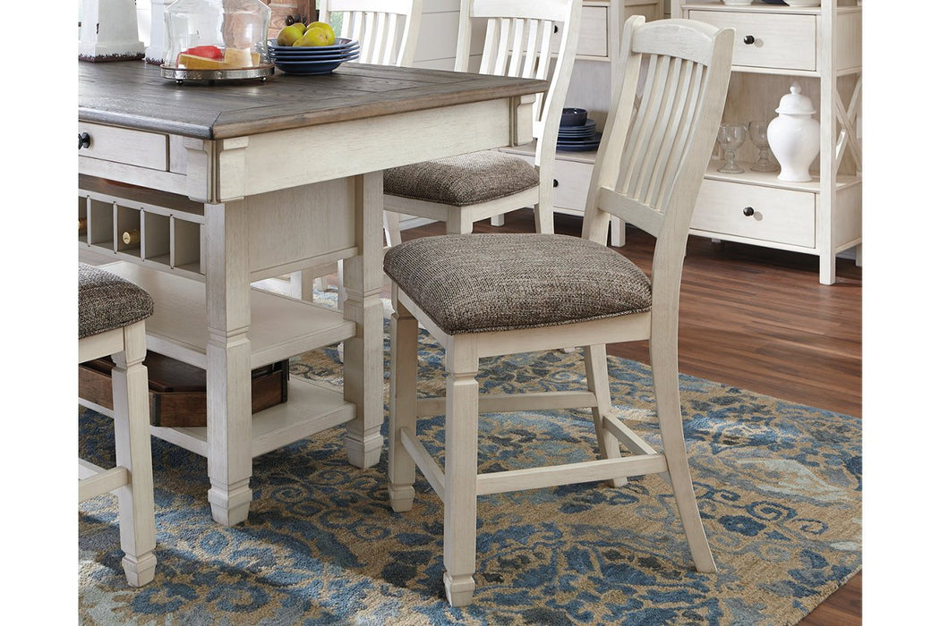 [SPECIAL] Bolanburg Two-tone Counter Height Bar Stool (Set of 2) - D647-124 - Gate Furniture
