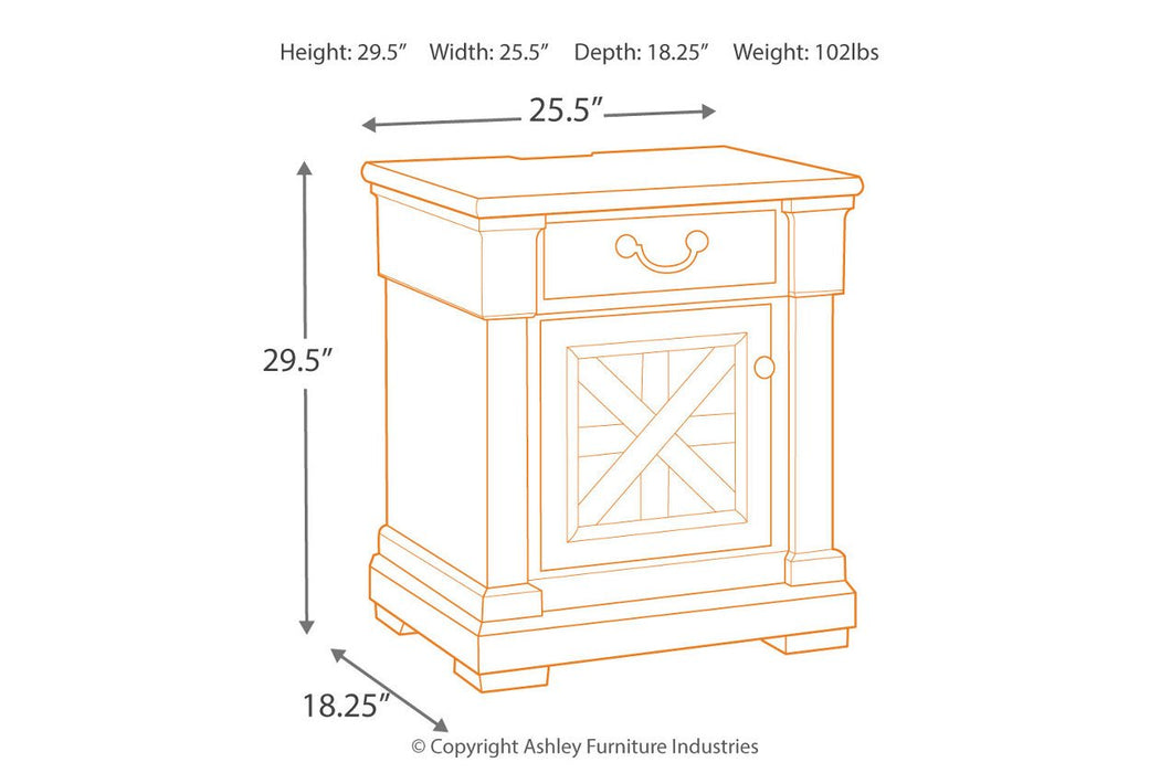 [SPECIAL] Bolanburg Two-tone Nightstand - B647-191 - Gate Furniture