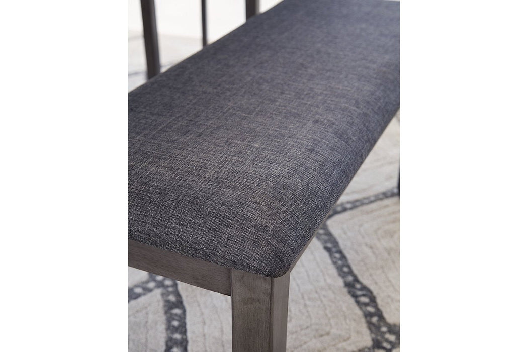 [SPECIAL] Bridson Gray Dining Table and Chairs with Bench (Set of 6) - D383-325 - Gate Furniture