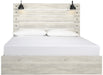 [SPECIAL] Cambeck Whitewash King Panel Bed - Gate Furniture