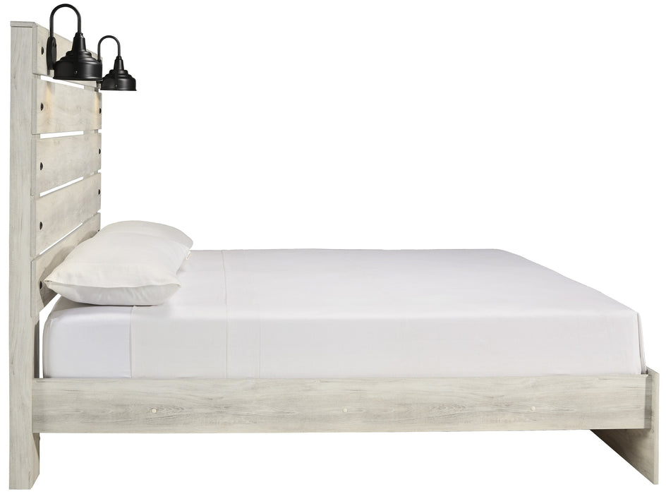 [SPECIAL] Cambeck Whitewash King Panel Bed - Gate Furniture