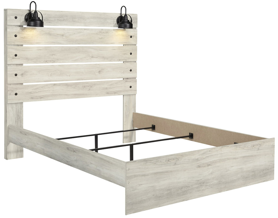 [SPECIAL] Cambeck Whitewash Queen Panel Bed - Gate Furniture