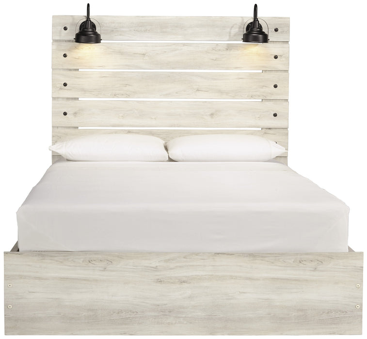 [SPECIAL] Cambeck Whitewash Queen Side Storage Platform Bed - Gate Furniture