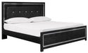 [SPECIAL] Kaydell Black LED King Panel Bed - Gate Furniture