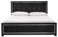 [SPECIAL] Kaydell Black LED King Panel Bed - Gate Furniture
