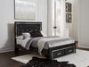 [SPECIAL] Kaydell Black LED Queen Storage Panel Bed - Gate Furniture