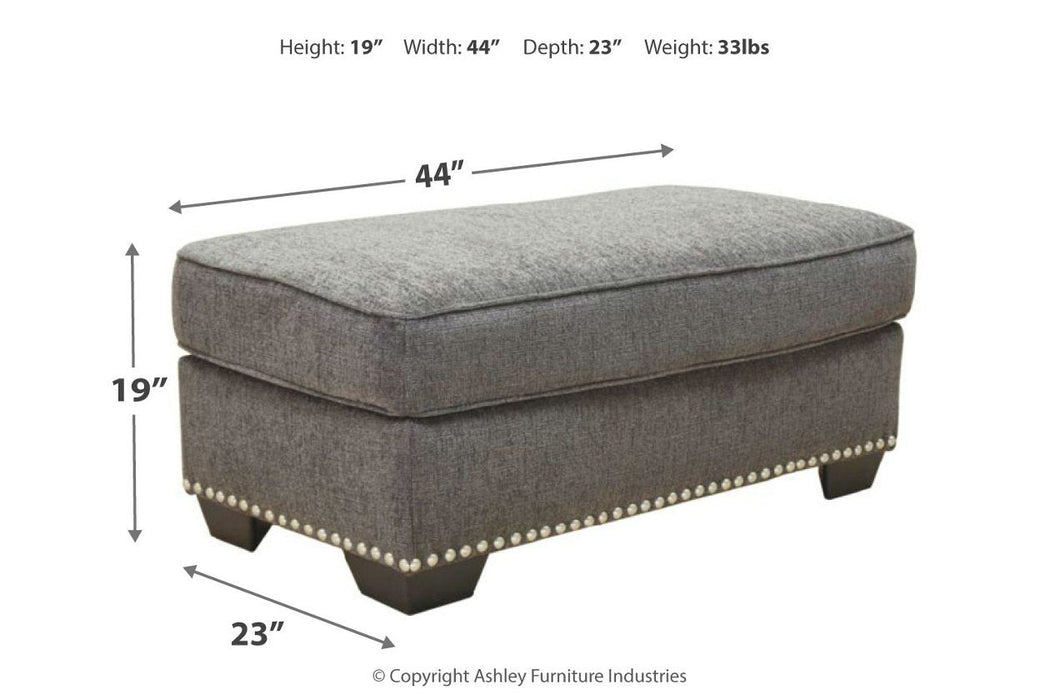 [SPECIAL] Locklin Carbon Ottoman - 9590414 - Gate Furniture