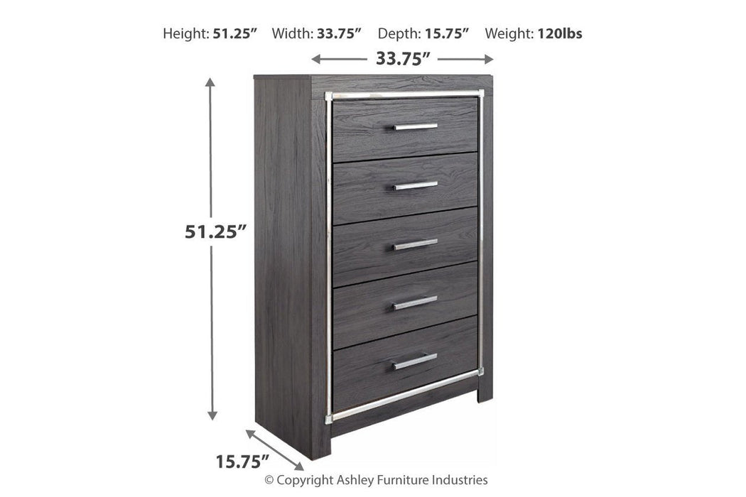 [SPECIAL] Lodanna Gray Chest of Drawers - B214-46 - Gate Furniture