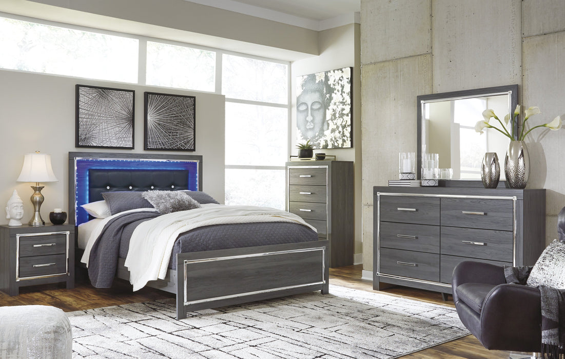 [SPECIAL] Lodanna Gray LED Panel Bedroom Set - Gate Furniture