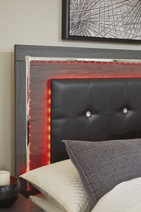 [SPECIAL] Lodanna Gray LED Panel Bedroom Set - Gate Furniture