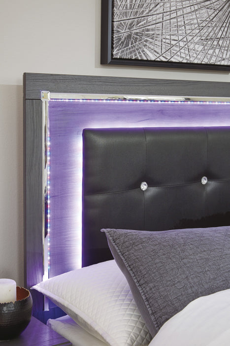 [SPECIAL] Lodanna Gray LED Storage Bedroom Set - Gate Furniture