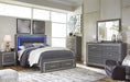 [SPECIAL] Lodanna Gray LED Storage Bedroom Set - Gate Furniture