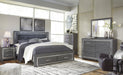 [SPECIAL] Lodanna Gray LED Storage Bedroom Set - Gate Furniture