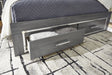 [SPECIAL] Lodanna Gray Queen LED Storage Bed - Gate Furniture