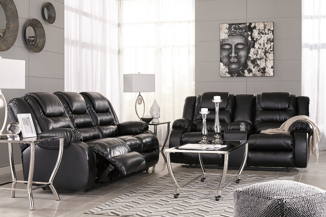 [SPECIAL] Vacherie Black Reclining Living Room Set - Gate Furniture