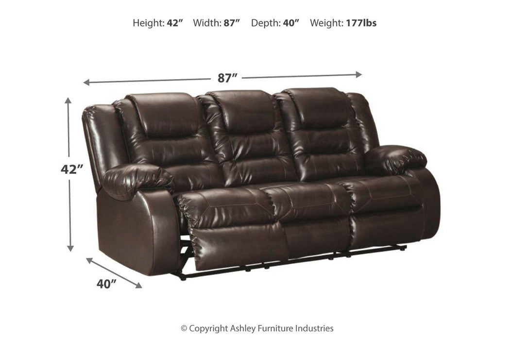 [SPECIAL] Vacherie Chocolate Reclining Sofa - 7930788 - Gate Furniture